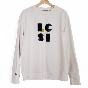 Lacoste Velvet Graphic Sweater Men's Pullover Long Sleeve Tennis Preppy Club XL